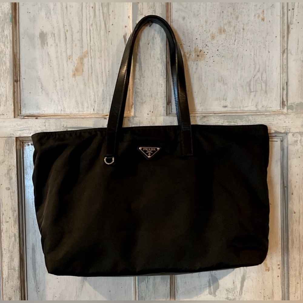 Prada black nylon tote